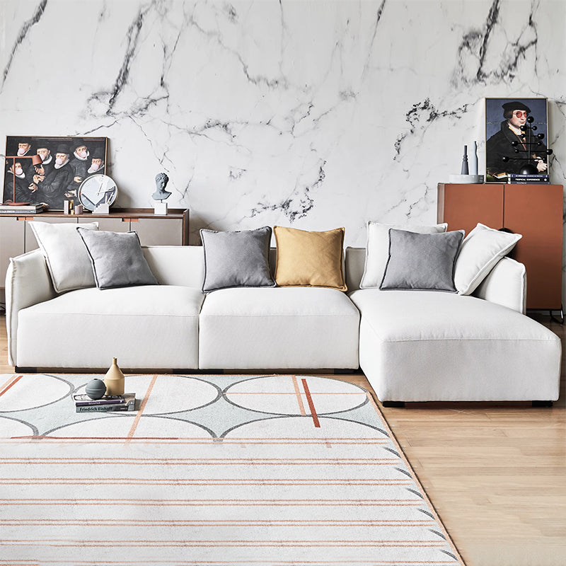 Cozy L shape fabric modular living room apartment sectional sofa