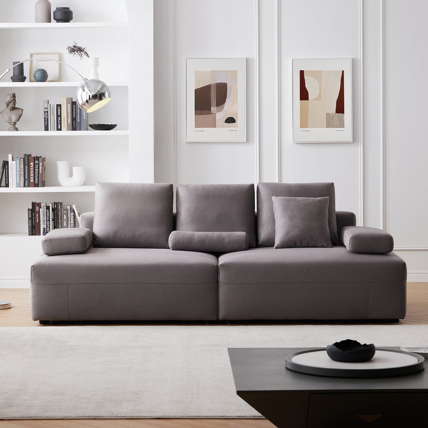 Living room furniture modular matte fabric sofa