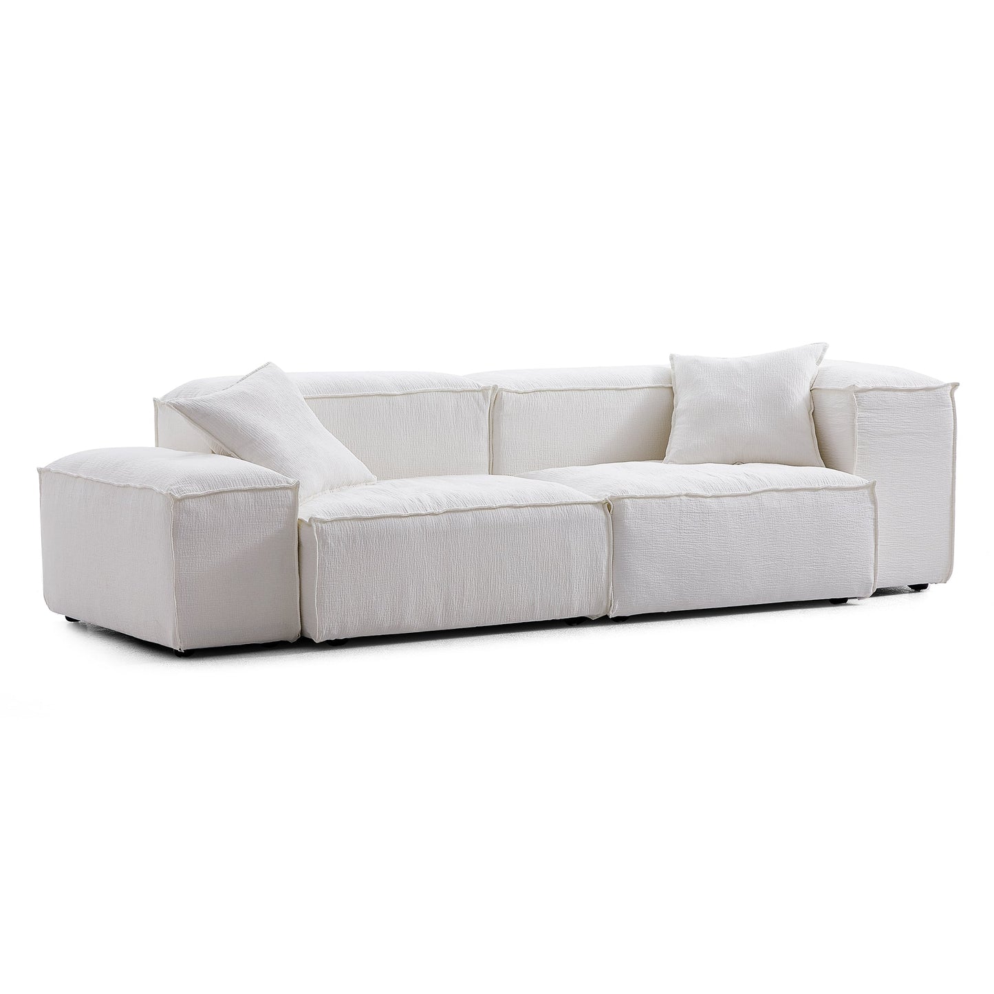 Natural Linen Removable Cover 5 Seater Living Room Sofas