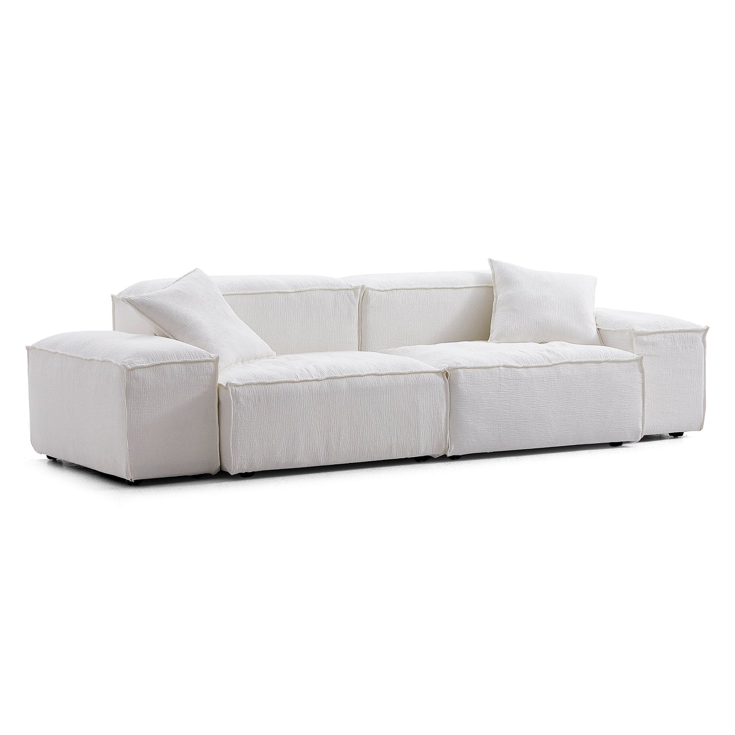 Natural Linen Removable Cover 5 Seater Living Room Sofas