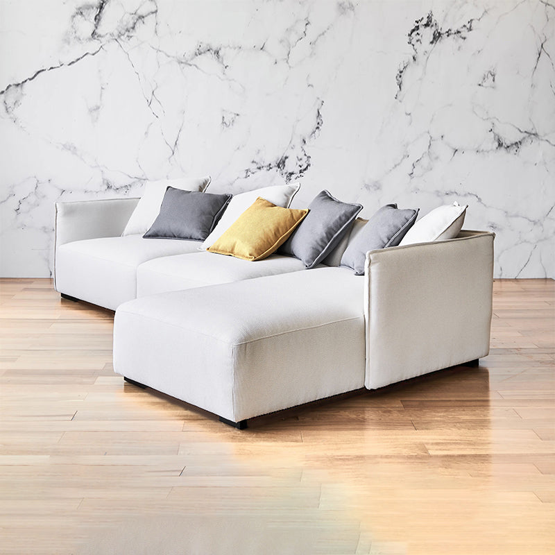 Cozy L shape fabric modular living room apartment sectional sofa
