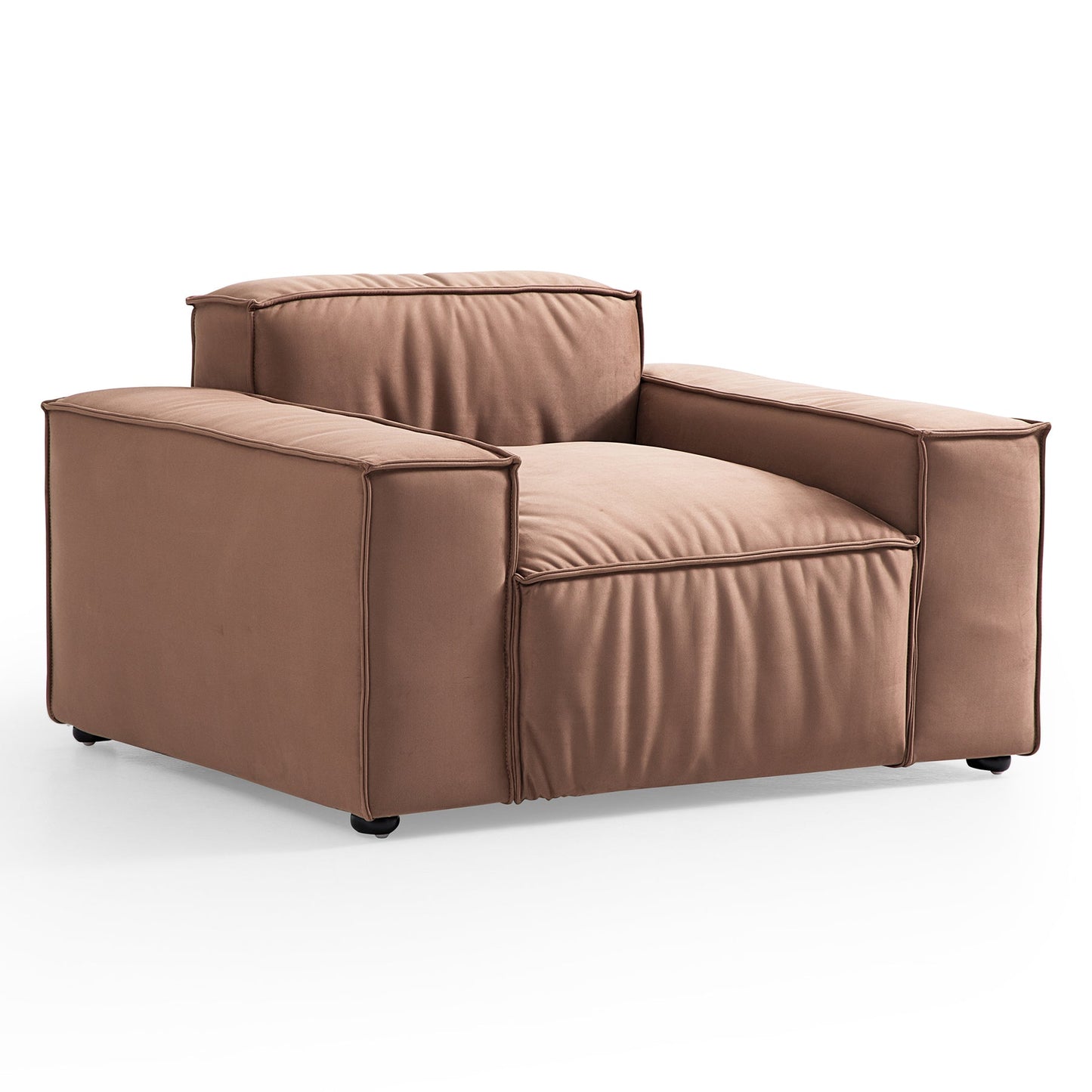 Matt fabric single sofa accent chair