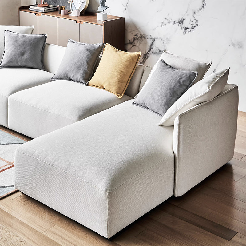 Cozy L shape fabric modular living room apartment sectional sofa