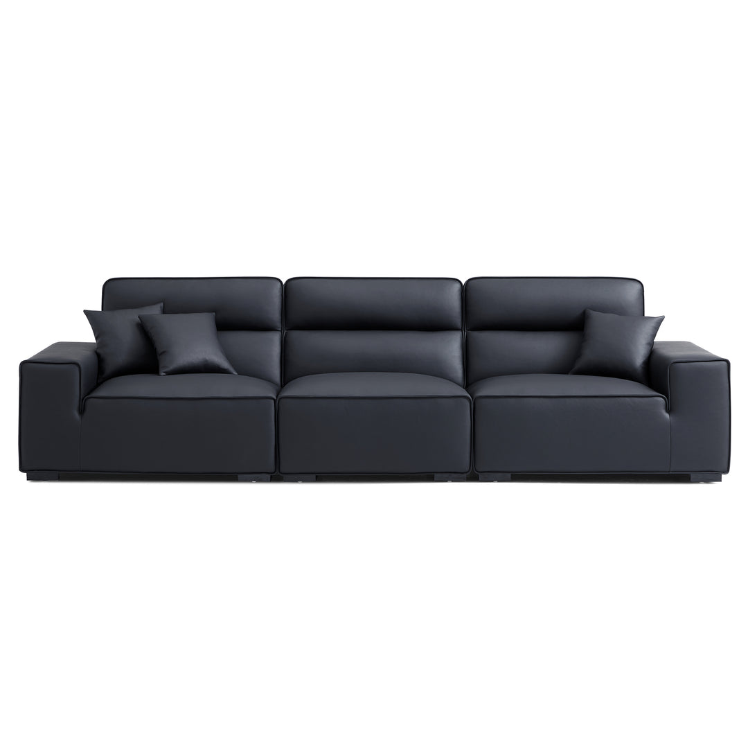 Italian style home office seating high back genuine leather living room sofa