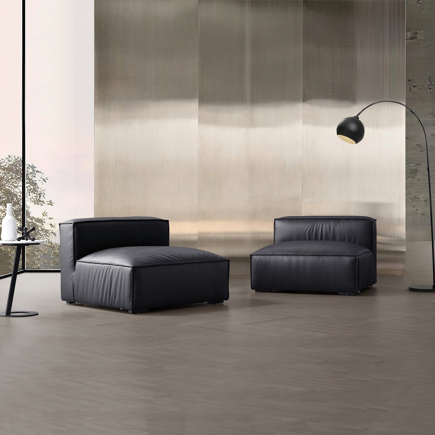 Modular Genuine Real Leather Sofa Set for Living Room