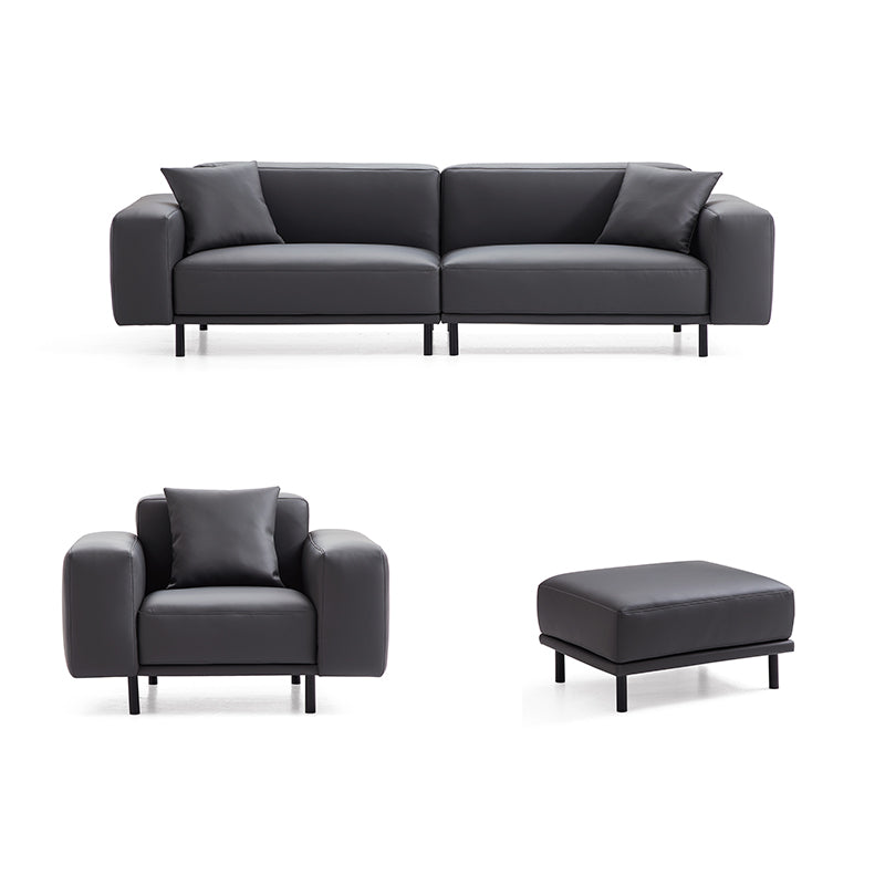 Modular Genuine Leather Sofa Set for Living Room