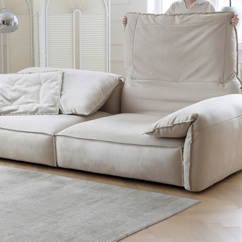4 seater wooden frame soft feather modular sofas