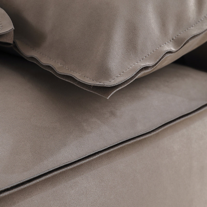 Italian style modern living room i shape grey matte fabric modular sofa