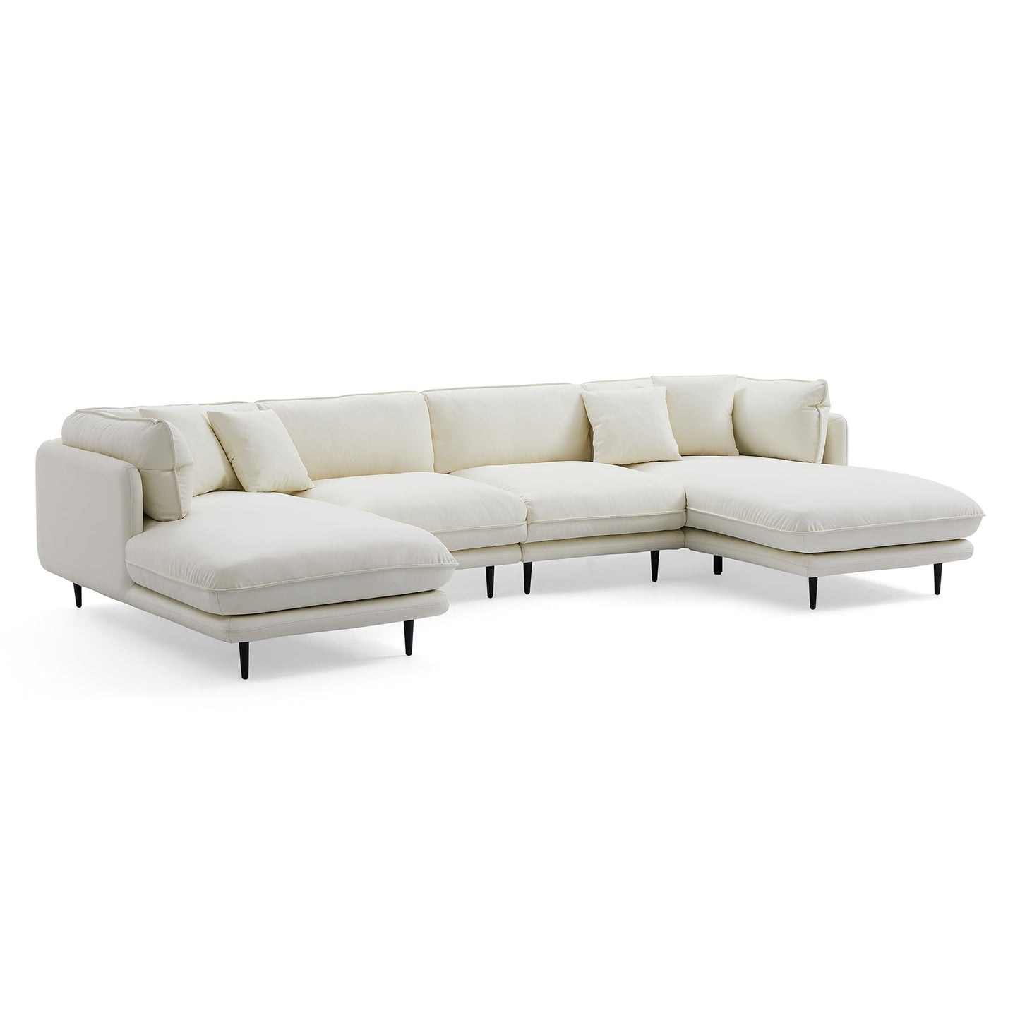 Living room urban design silicone leather upholstery u shaped sofa