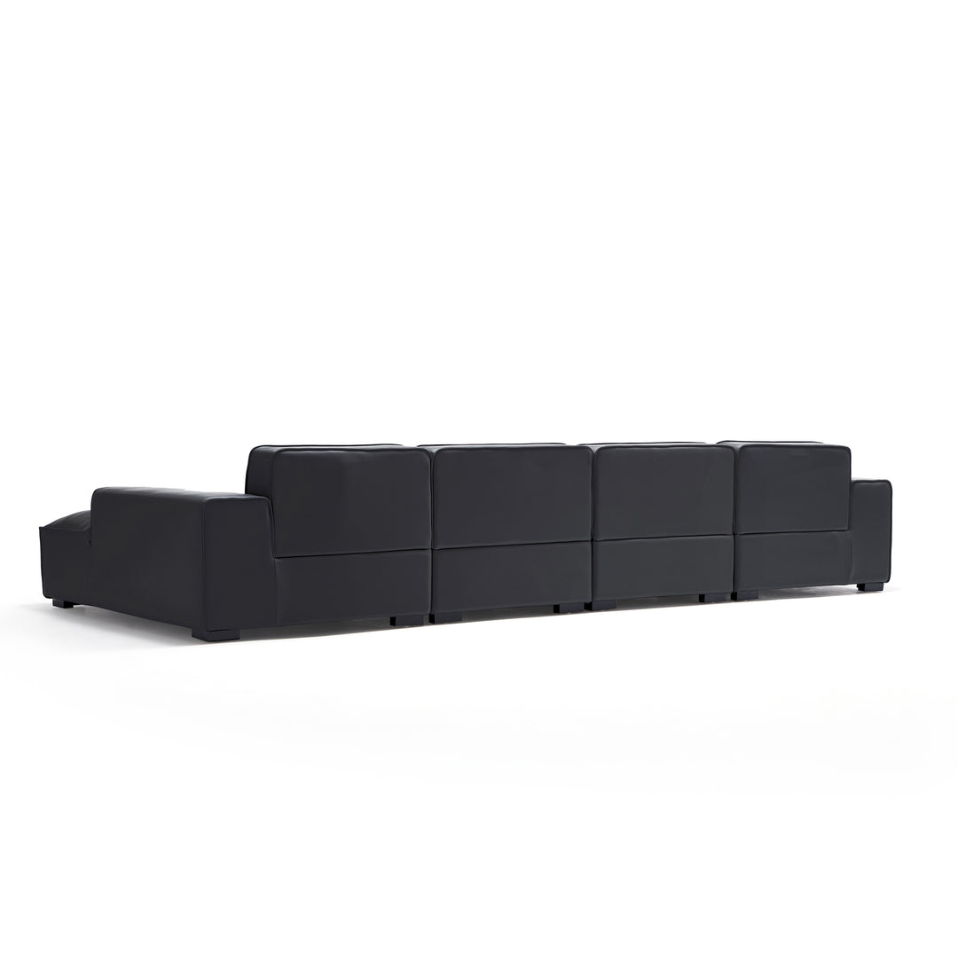 Italian style genuine leather U shape sofa