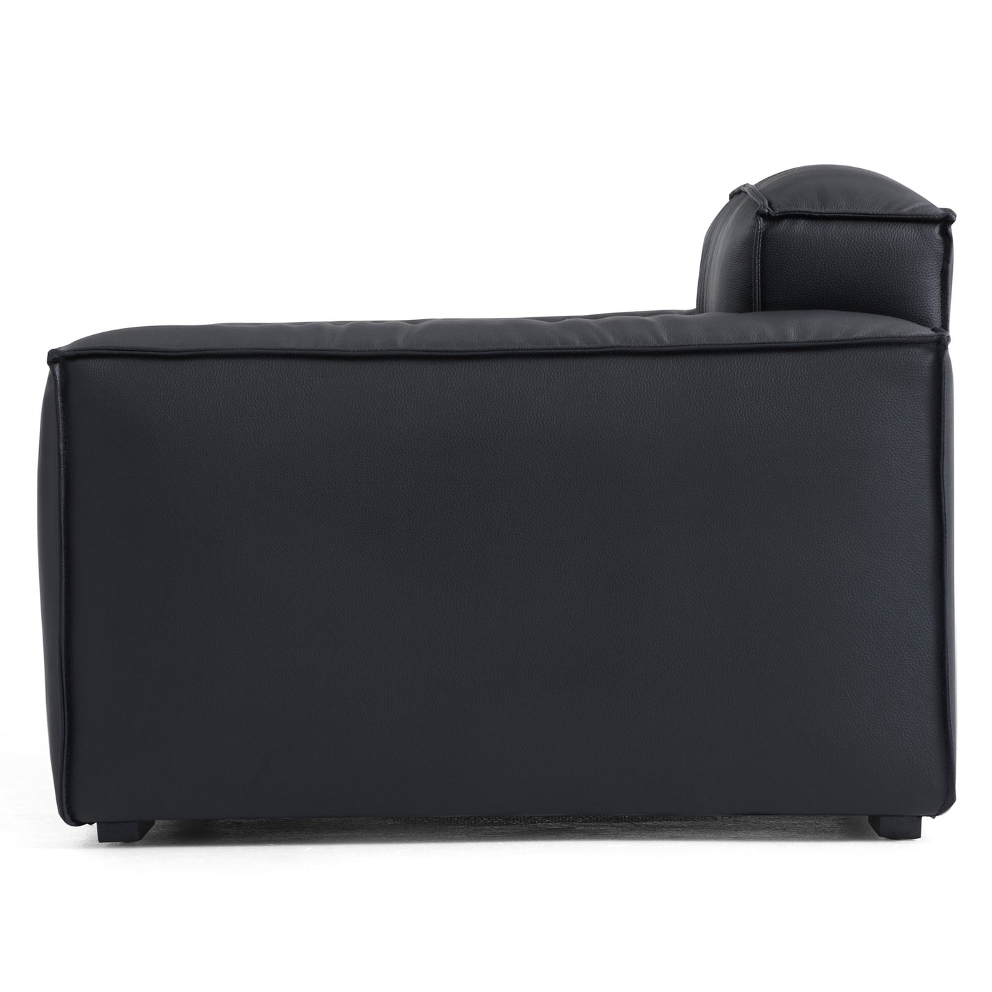 Black leather single sofa leisure chair for living room