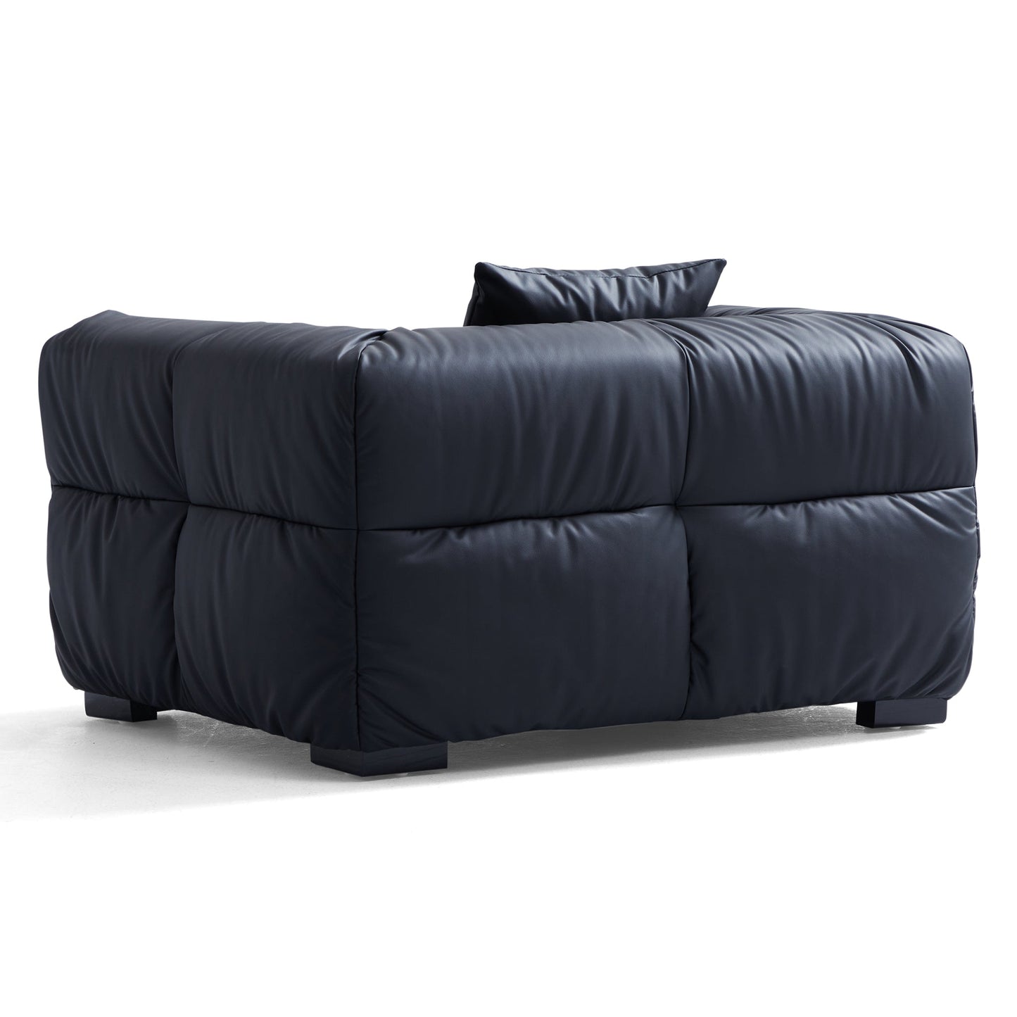 Hi tech fabric black upholstered leisure armchair