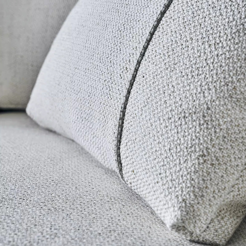 Beige fabric modular L shaped 3 seater sectional sofa