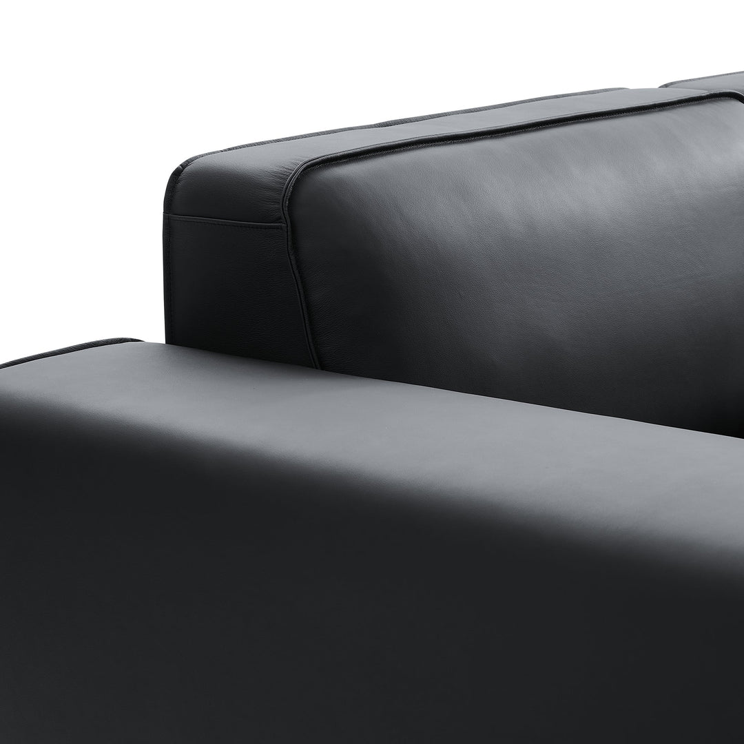 Italian style genuine leather U shape sofa
