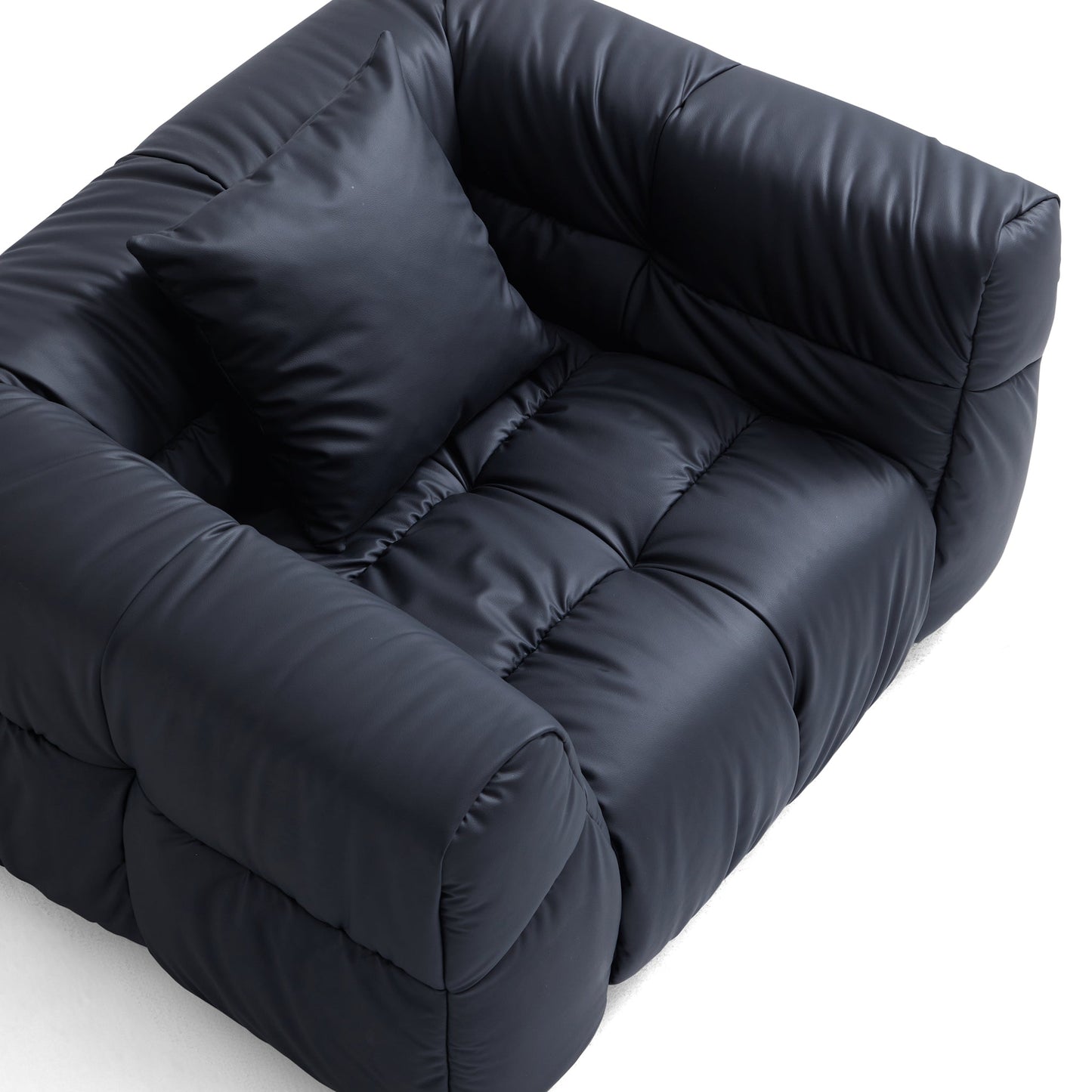 Hi tech fabric black upholstered leisure armchair
