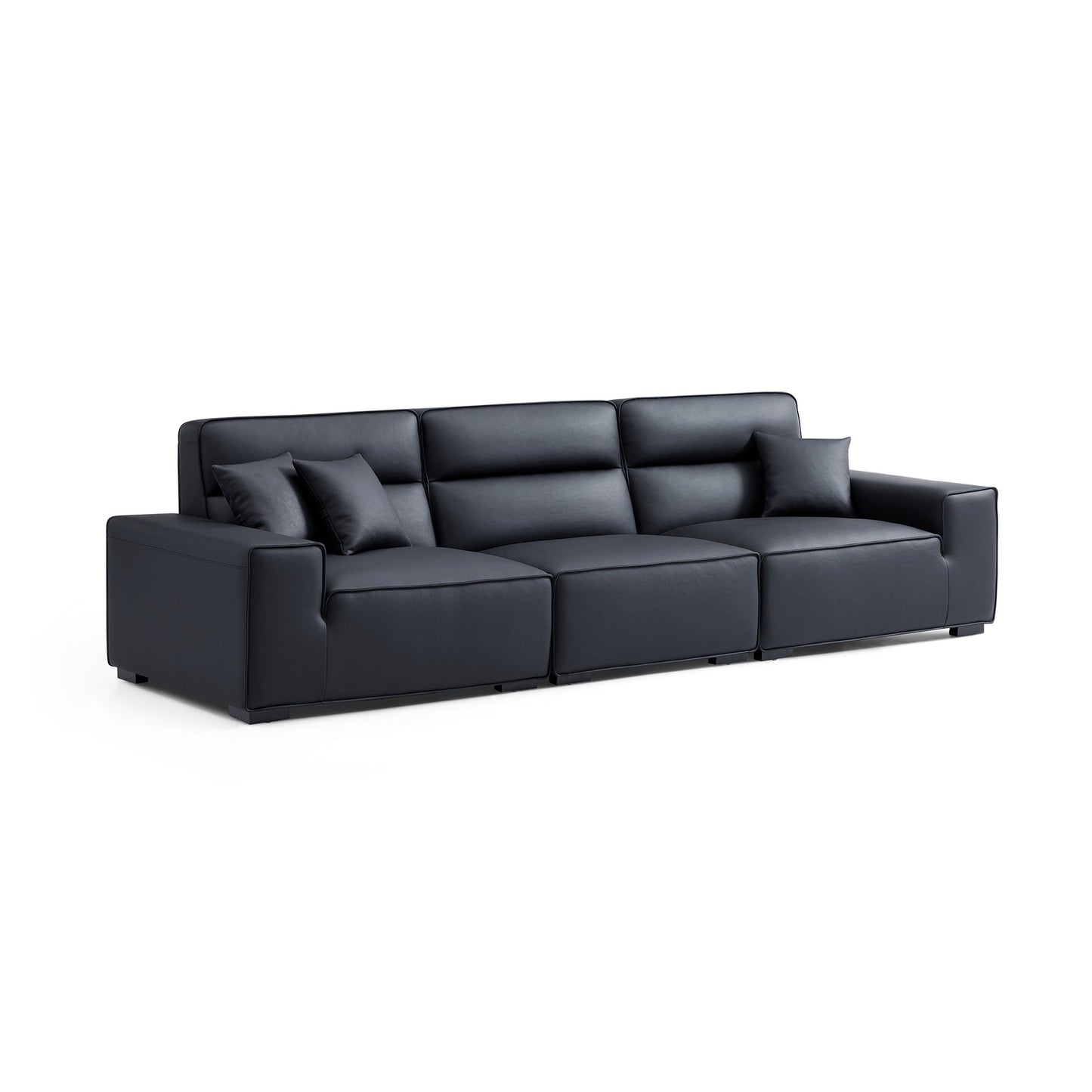 Italian style home office seating high back genuine leather living room sofa