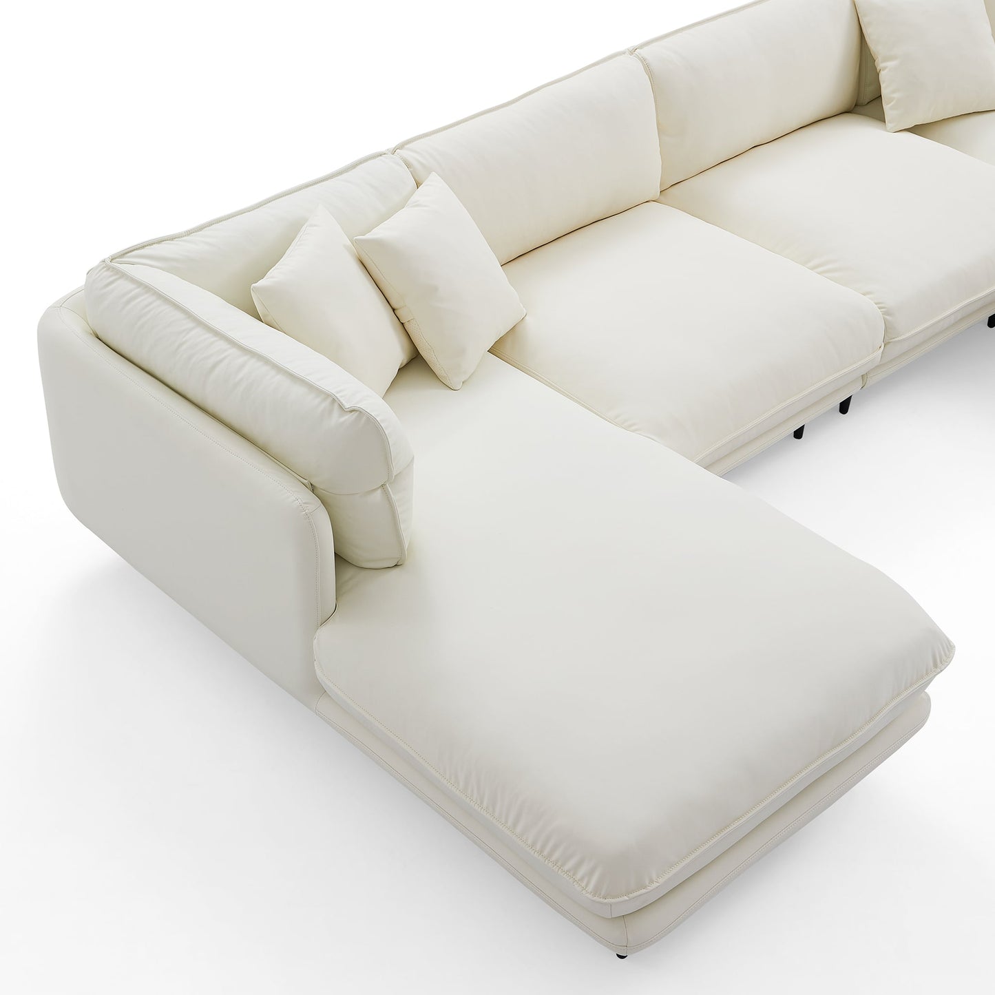 Living room urban design silicone leather upholstery u shaped sofa
