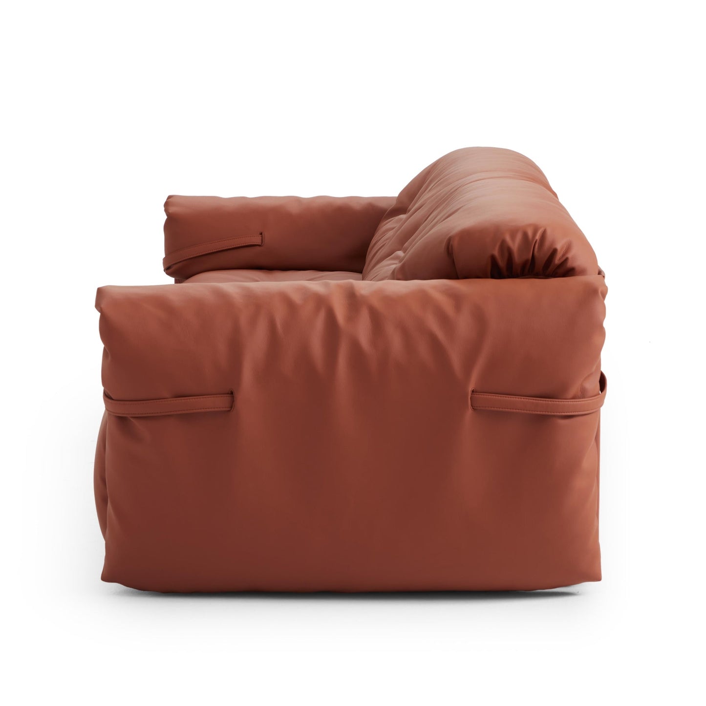 4-Seater Reddish Brown Genuine Leather Modular Cozy Sofa