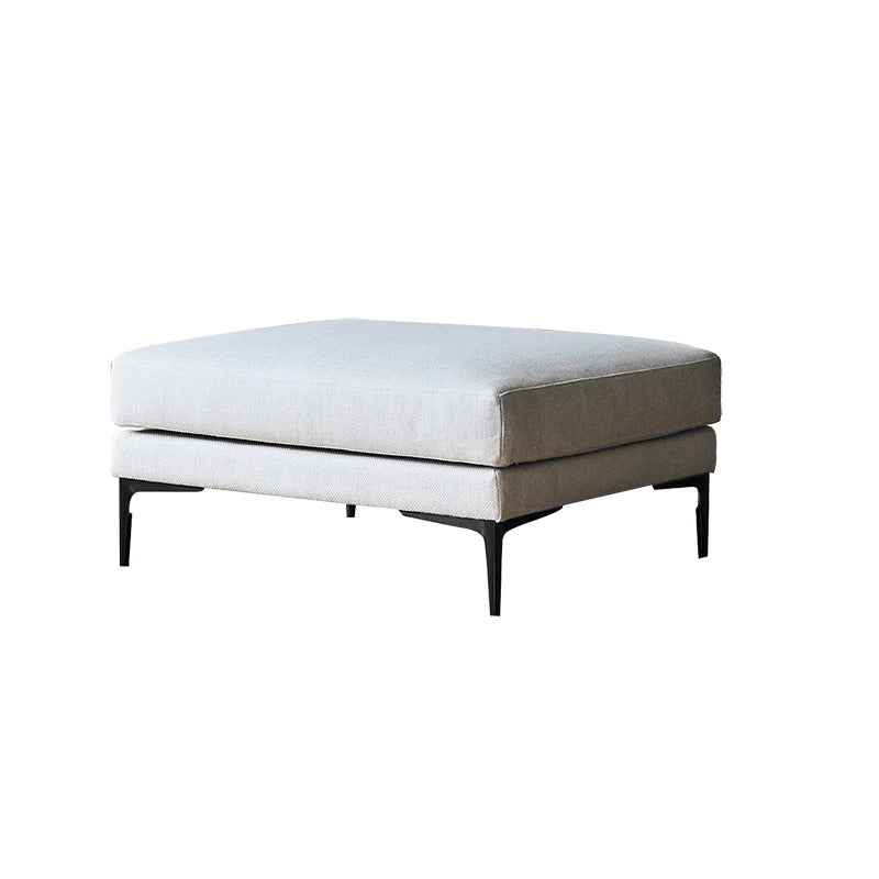 Beige fabric modular L shaped 3 seater sectional sofa
