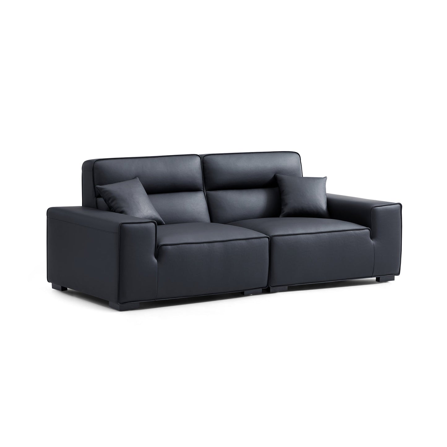 Italian style home office seating high back genuine leather living room sofa