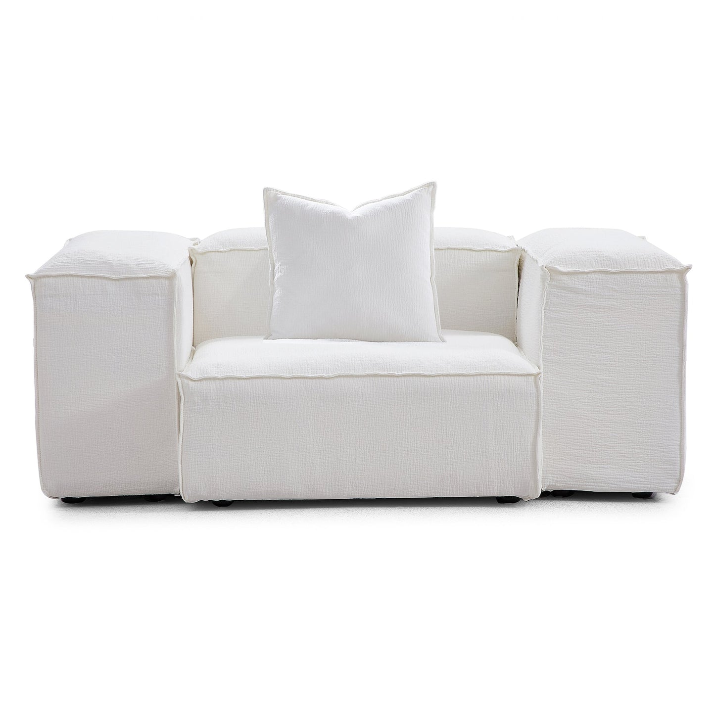 Natural Linen Removable Cover Armchair