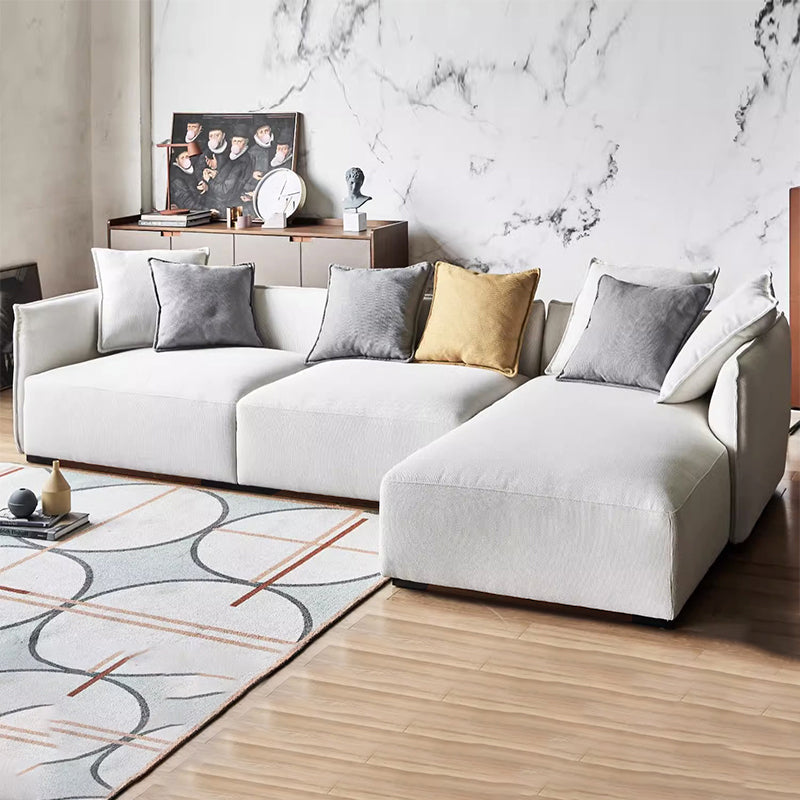 Cozy L shape fabric modular living room apartment sectional sofa