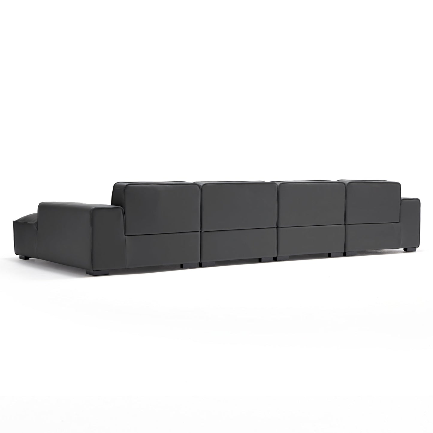 Comfortable down filled genuine leather cover u shape sofa