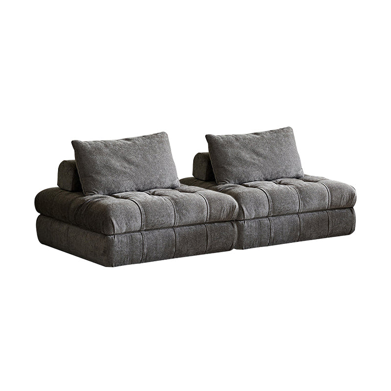 Grey chenille velvet couch cloud modular 3 seater sofa set