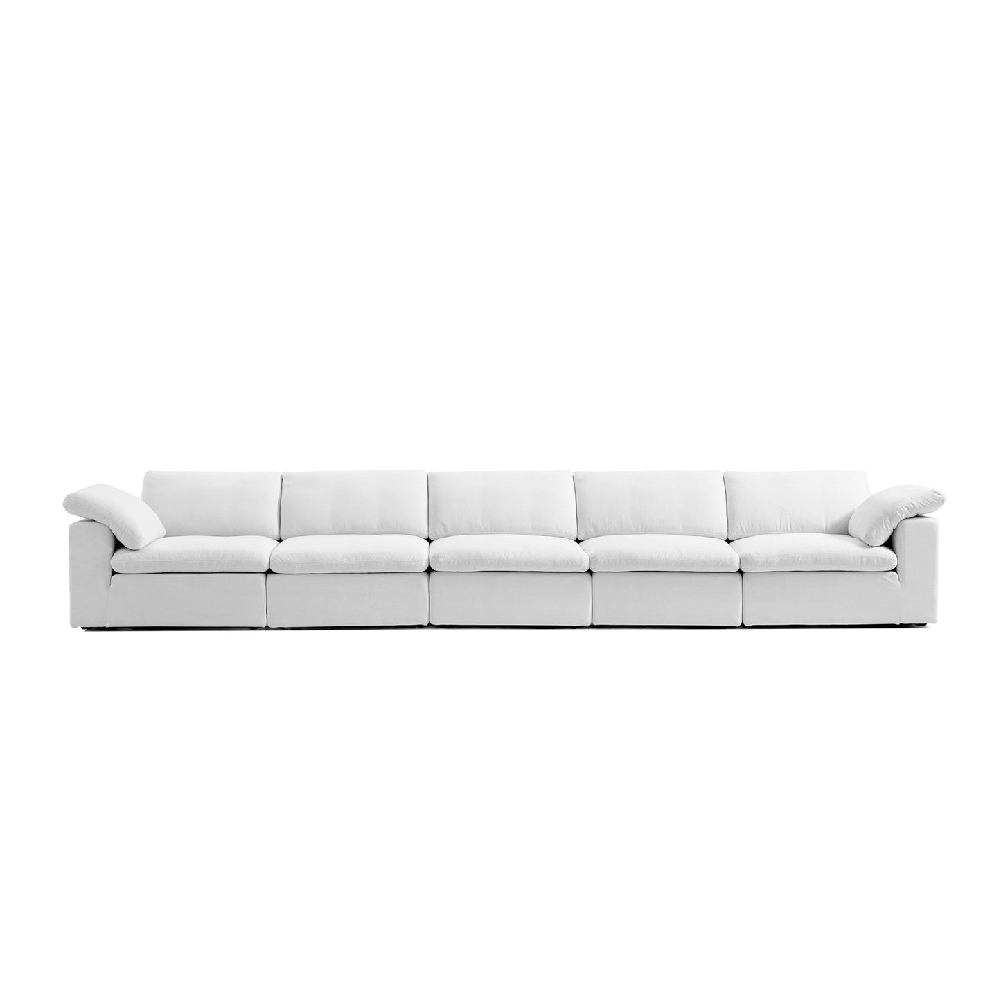 Cloud like removable easy wash cover white modular sofa