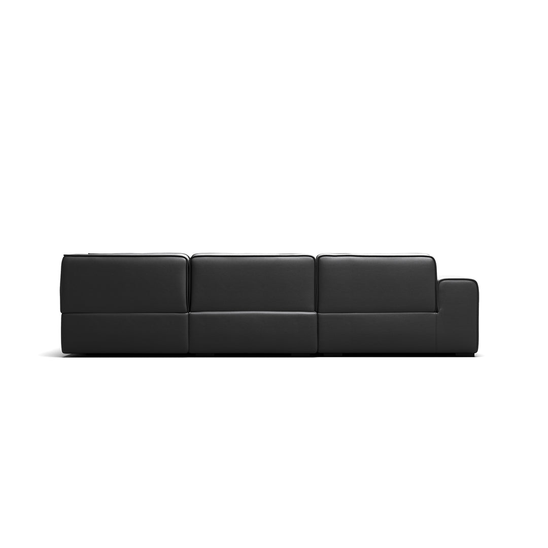 Home office living room genuine leather U shape sectional sofa