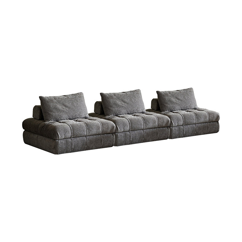 Grey chenille velvet couch cloud modular 3 seater sofa set