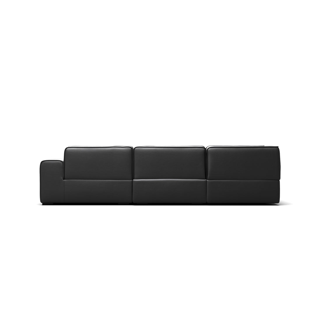 Home office living room genuine leather U shape sectional sofa
