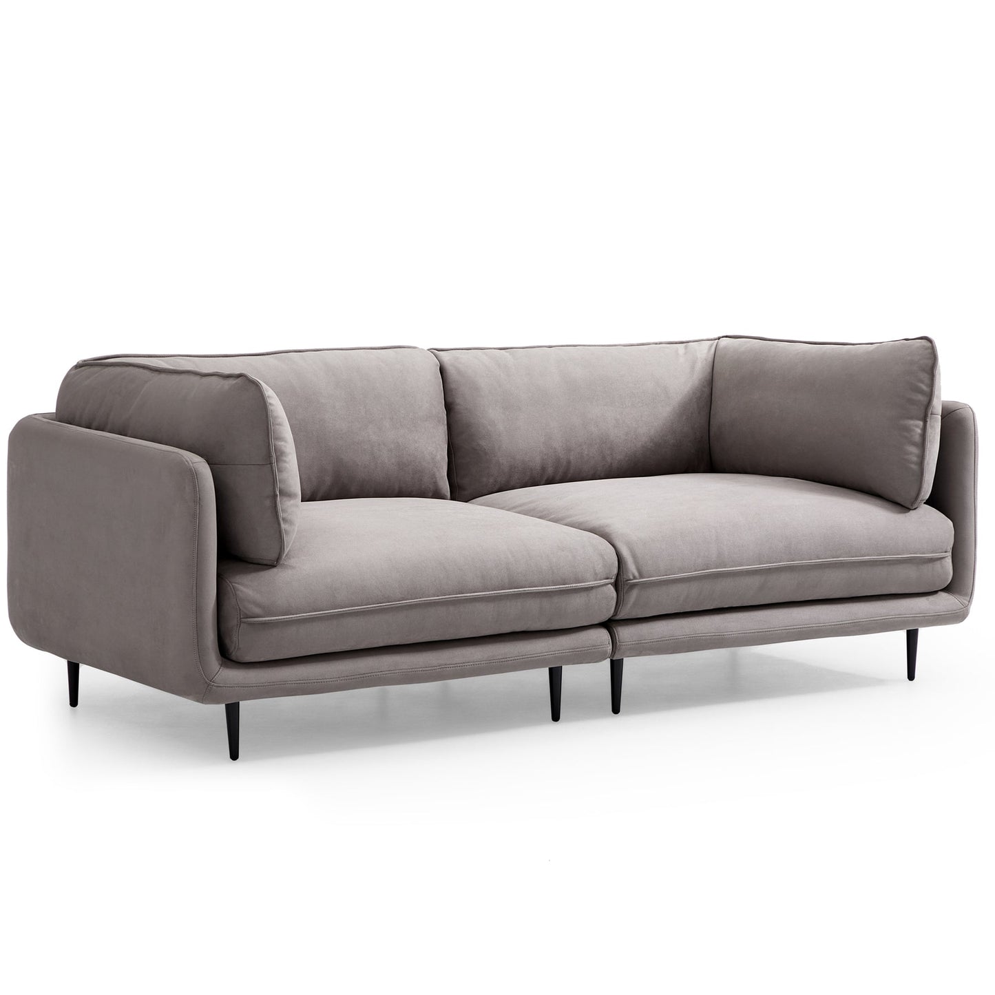 Living room furniture 2 seater grey matte fabric sofas loveseat