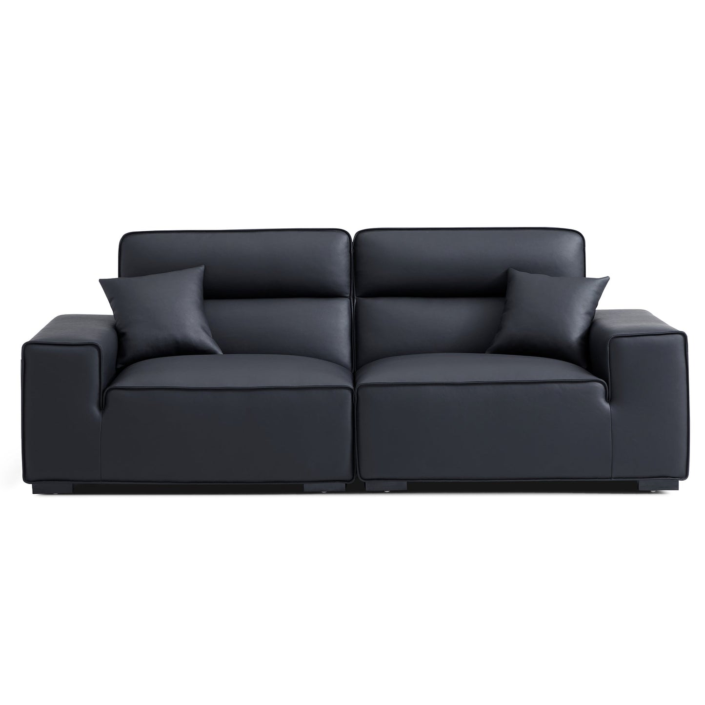 Italian style home office seating high back genuine leather living room sofa