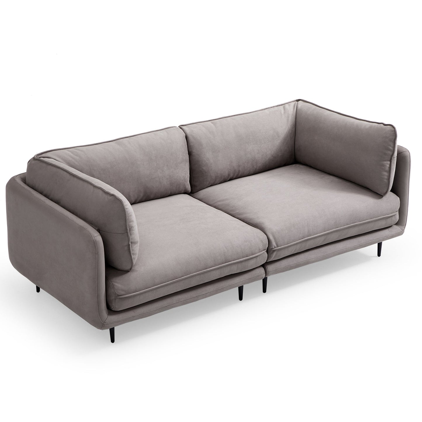 Living room furniture 2 seater grey matte fabric sofas loveseat