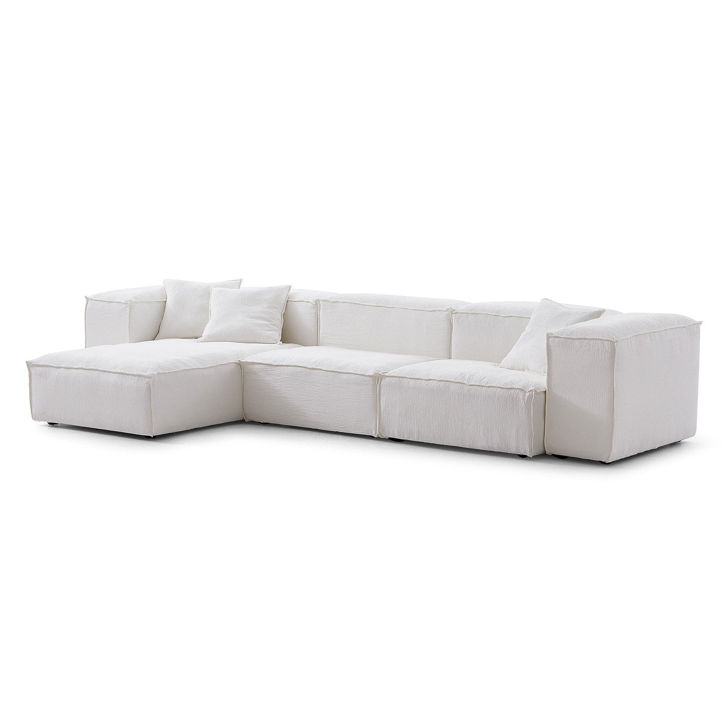 Modular L shape soft feather double side sectional sofa