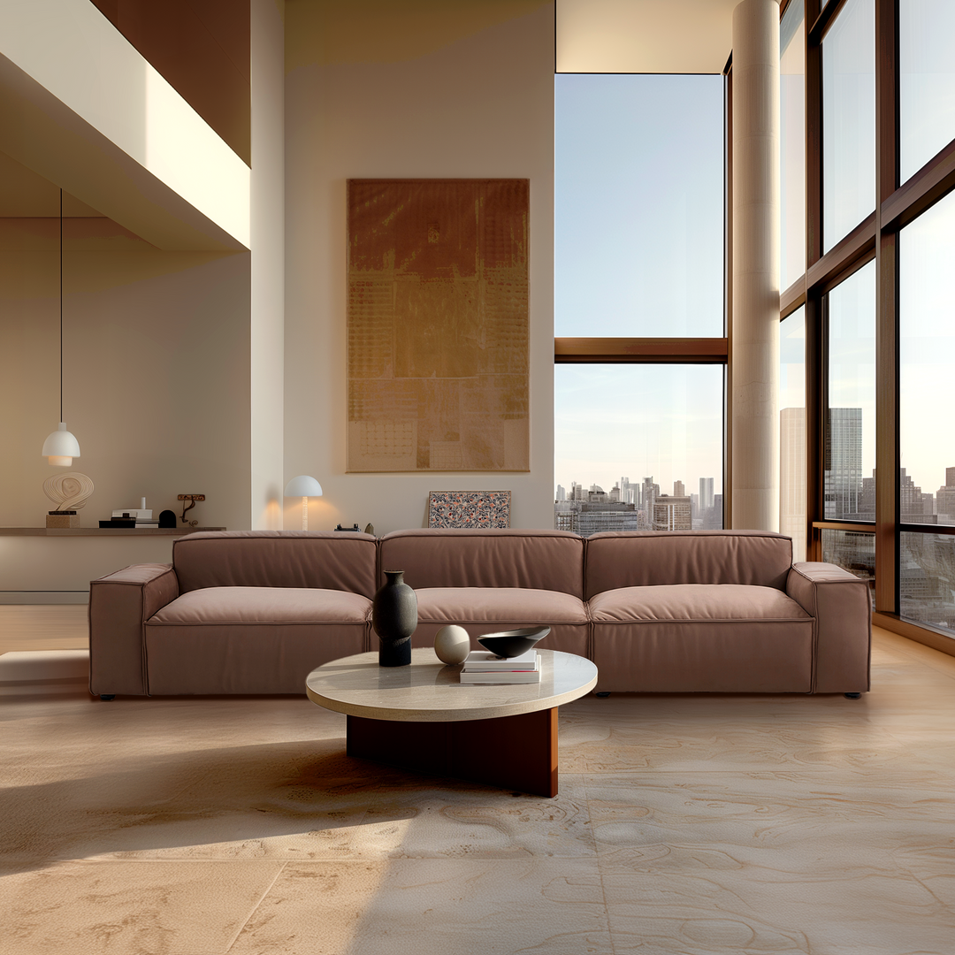 Soft Feather Matt Fabric Comfortable Cloud-like Feel Living Room Sofas