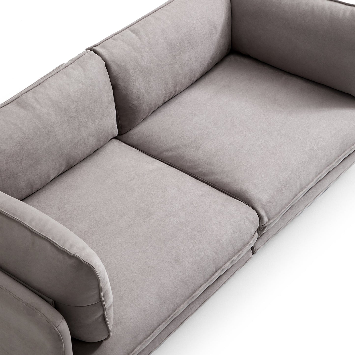 Living room furniture 2 seater grey matte fabric sofas loveseat