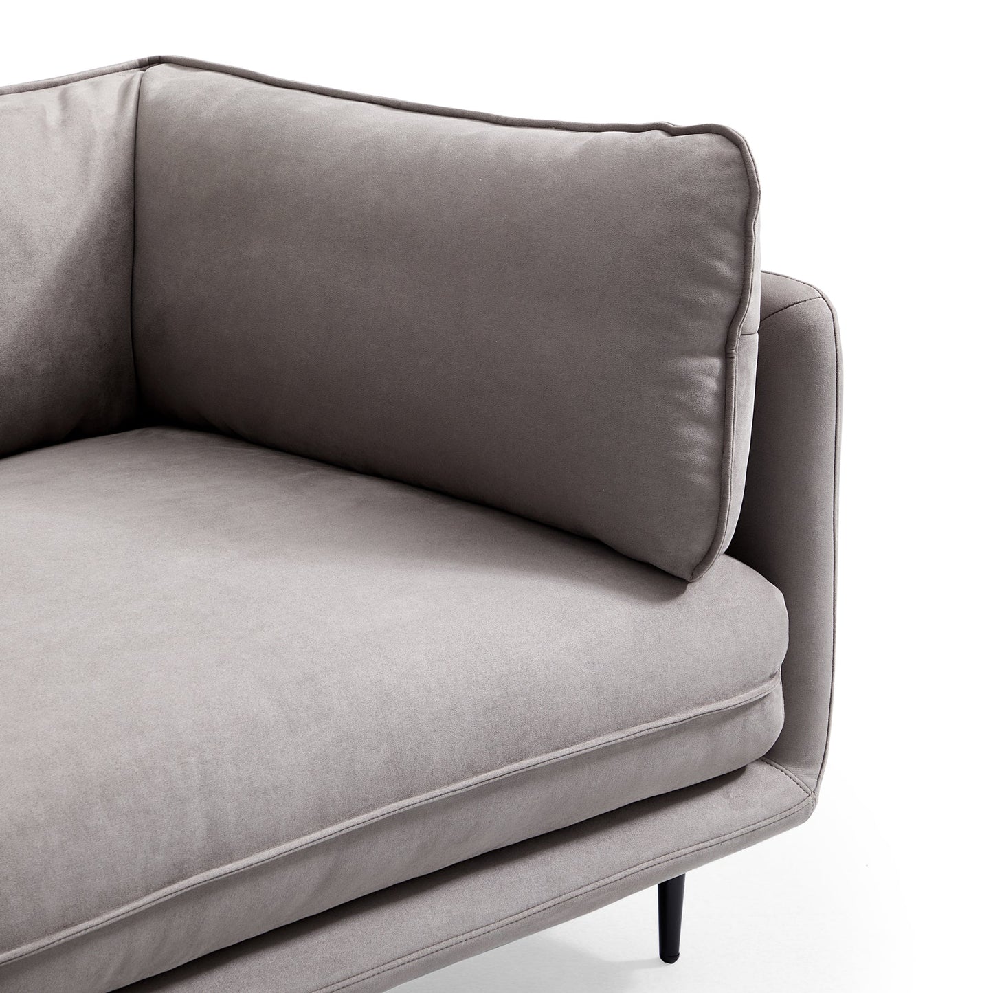 Living room furniture 2 seater grey matte fabric sofas loveseat