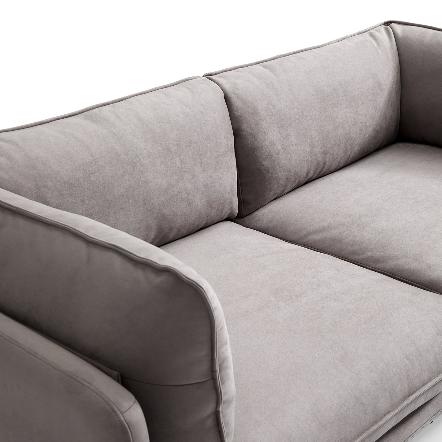 Living room furniture 2 seater grey matte fabric sofas loveseat