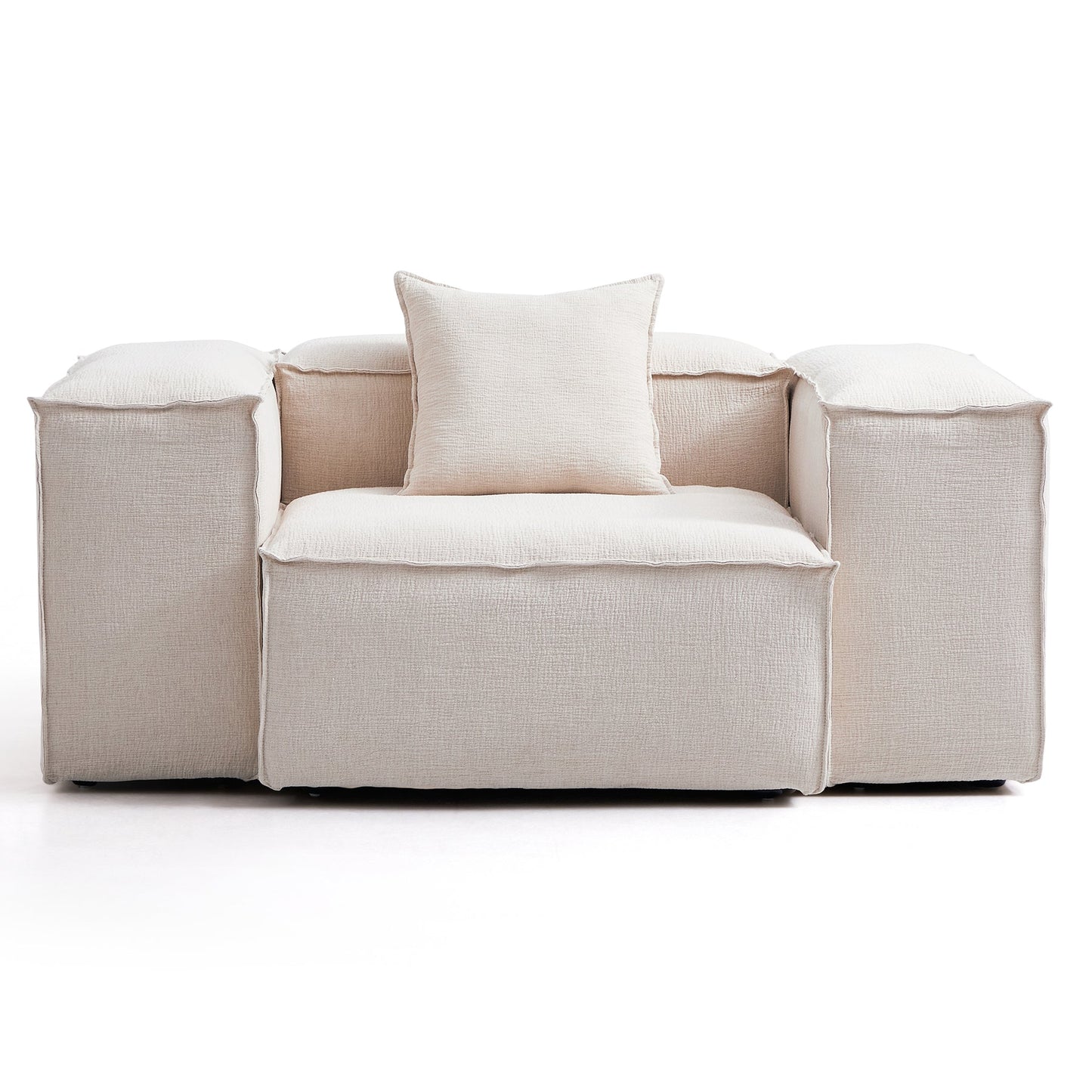 Wooden frame soft feather armchair