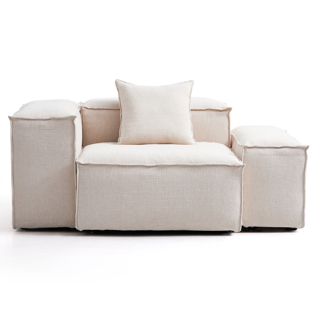 Wooden frame soft feather armchair