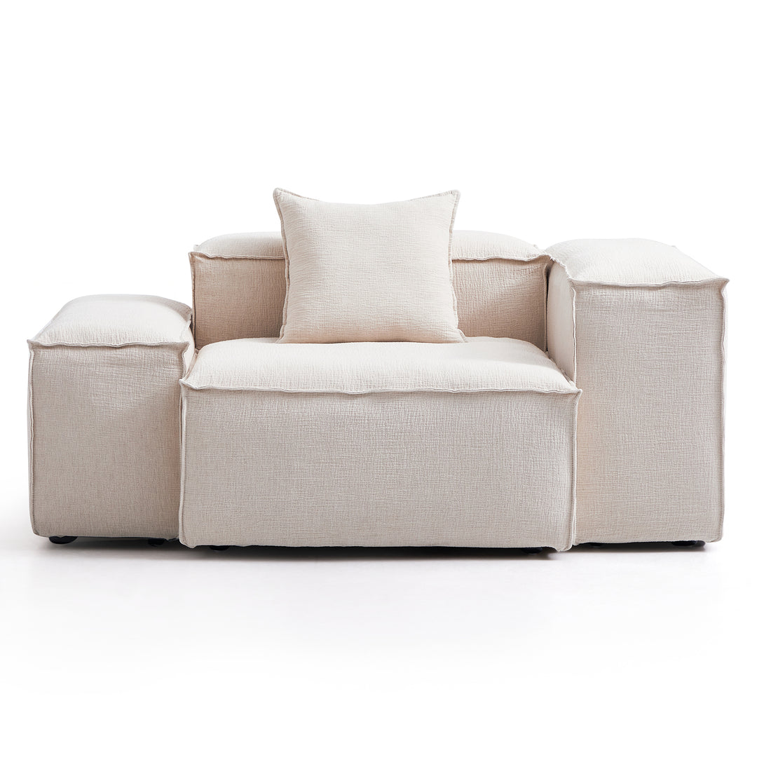 Wooden frame soft feather armchair