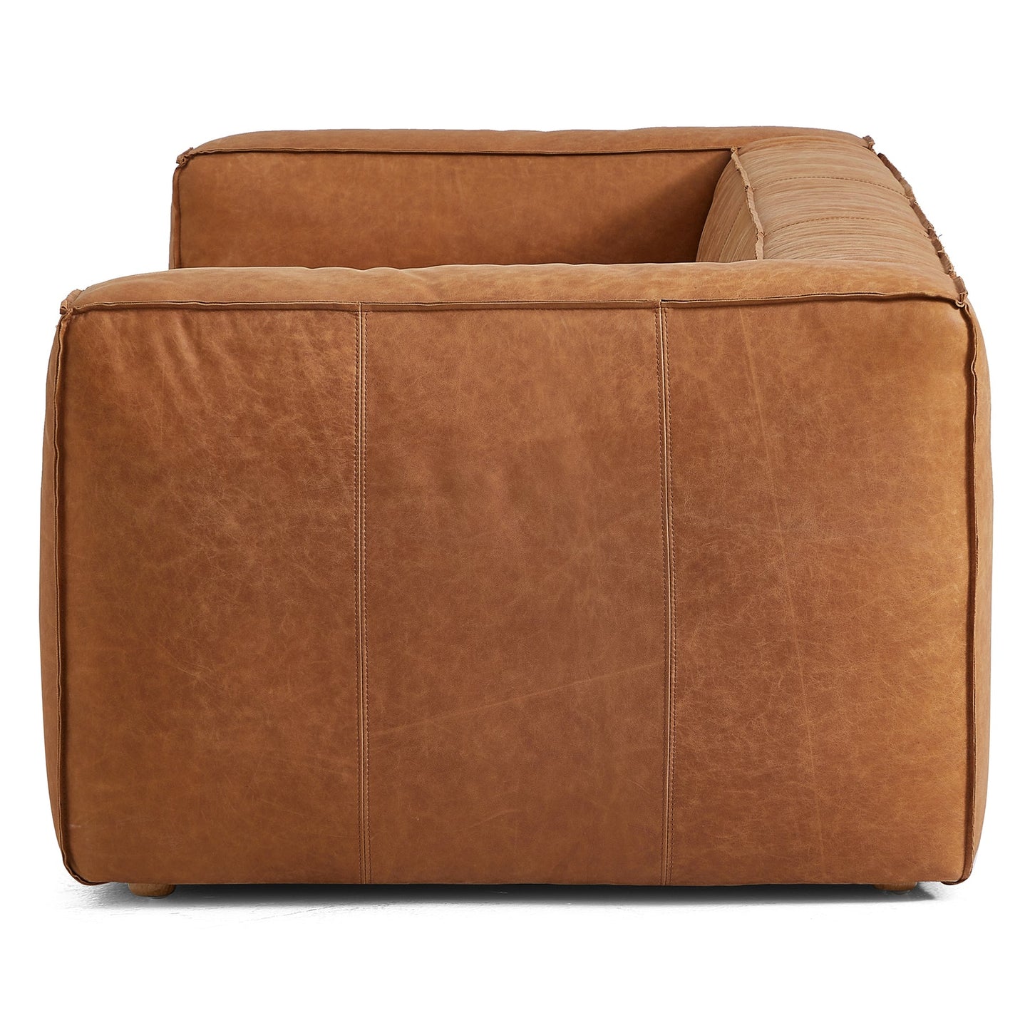 Modern brown top grain leather 3-Seater upholstery sofa