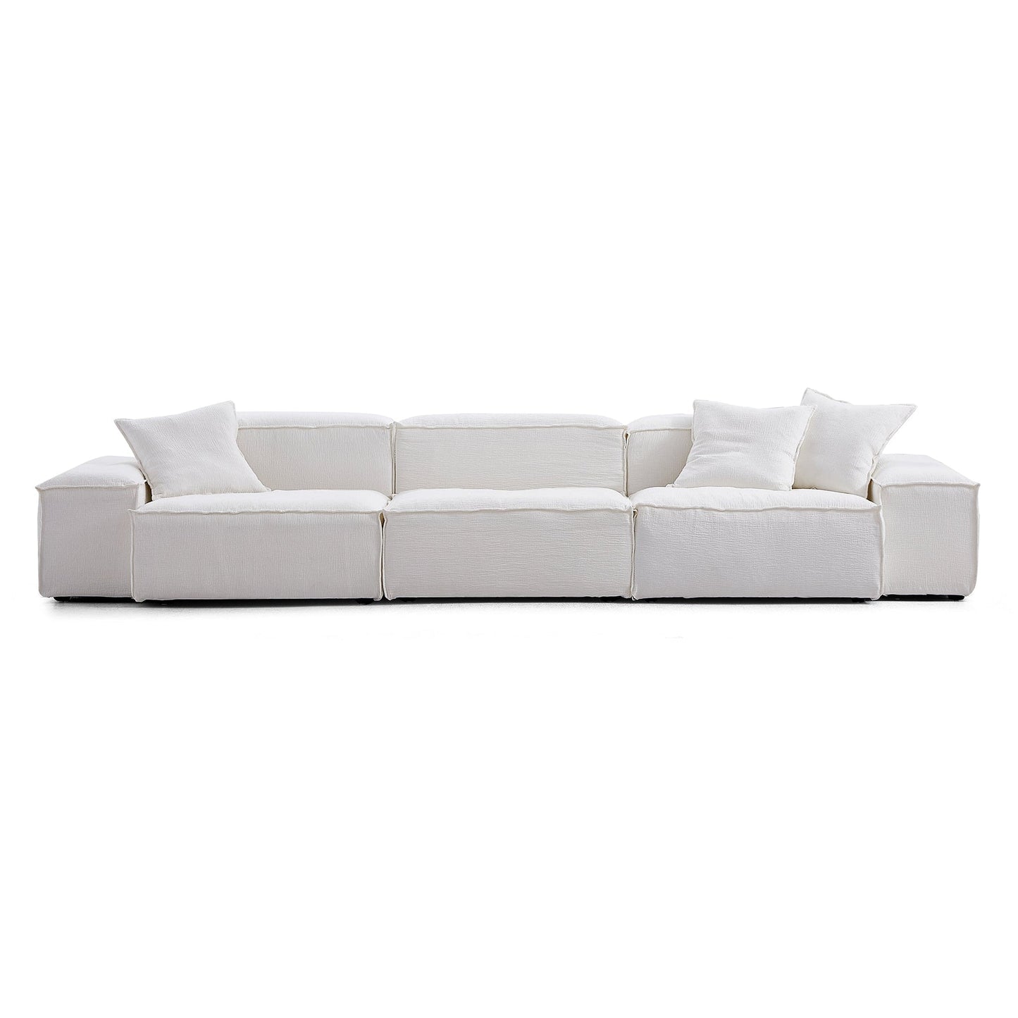 Natural Linen Removable Cover 5 Seater Living Room Sofas
