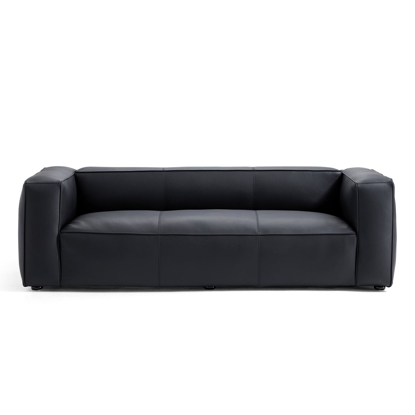 Modern brown top grain leather 3-Seater upholstery sofa