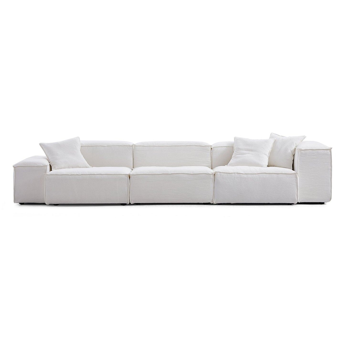 Natural Linen Removable Cover 5 Seater Living Room Sofas