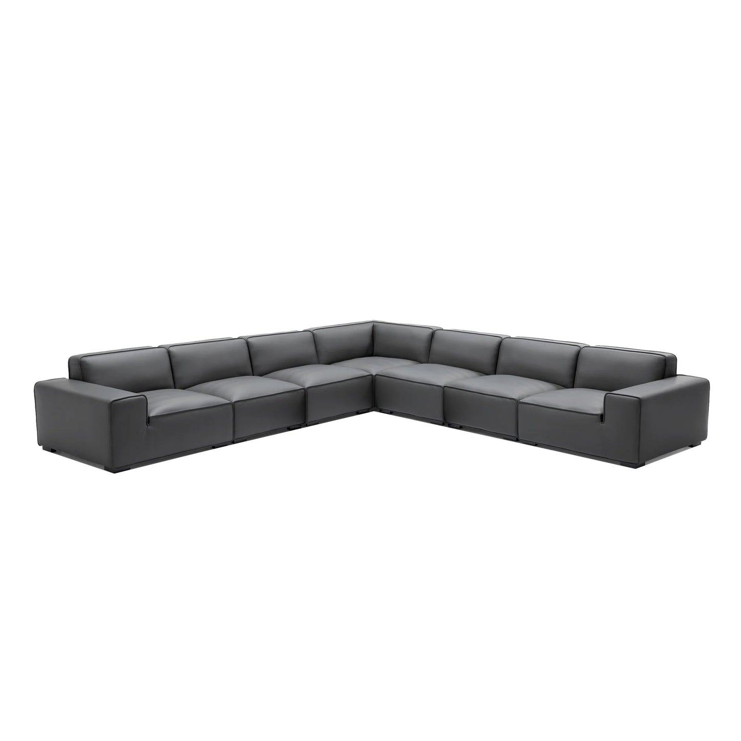 Living room comfortable modular genuine leather corner sofa