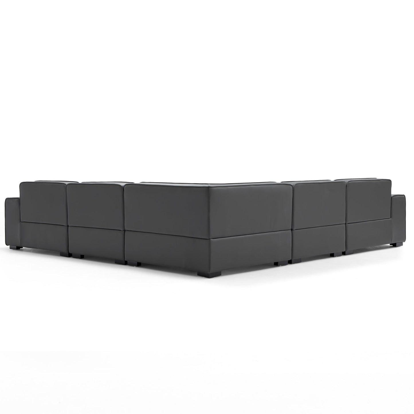 Living room comfortable modular genuine leather corner sofa