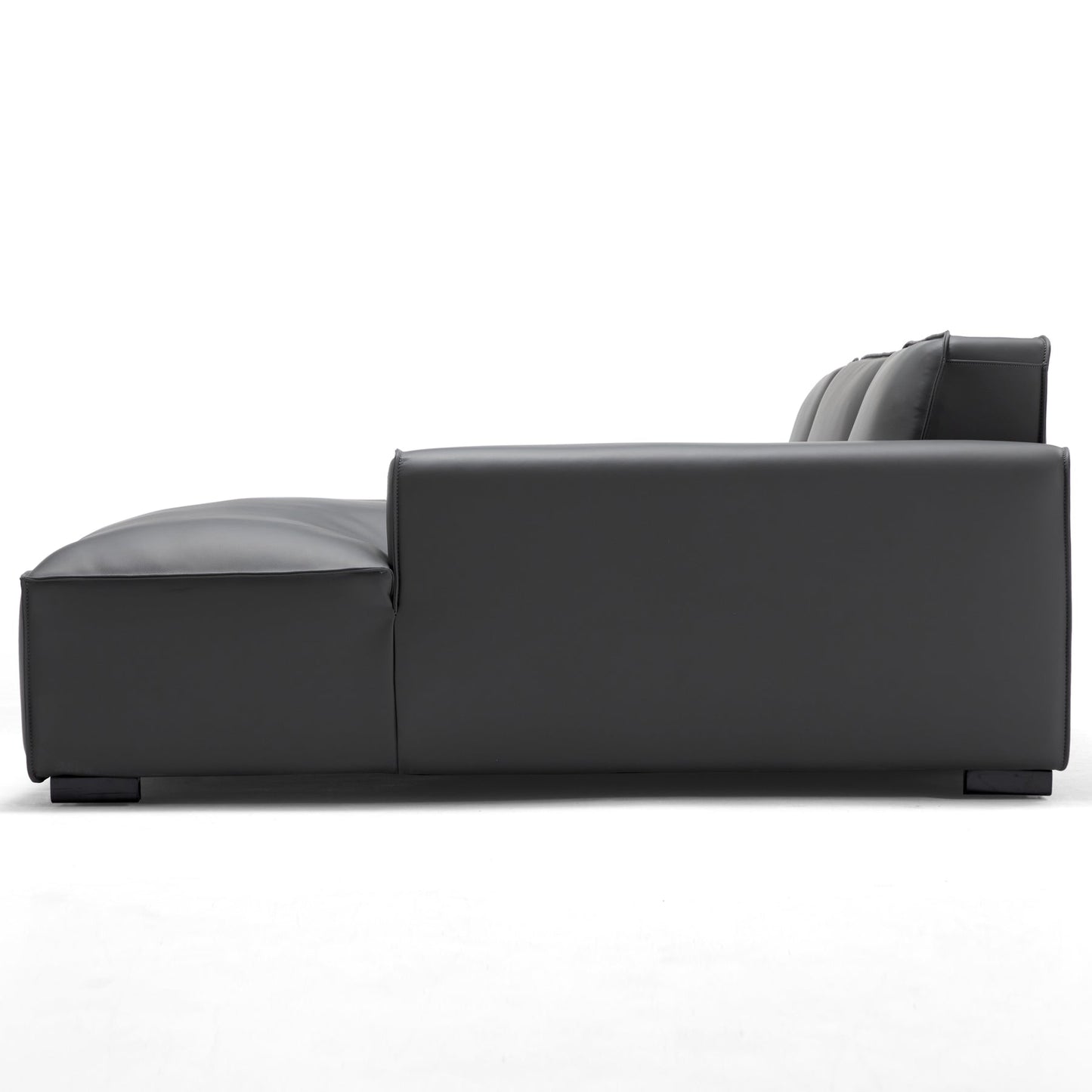 Modern style genuine leather deep seat l shape sectional sofa